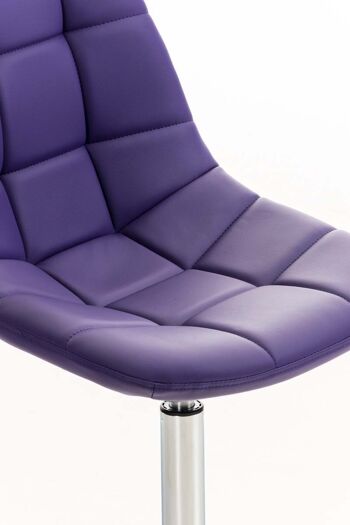 Appalto Chaise de salle à manger Cuir artificiel Violet 6x52cm 5