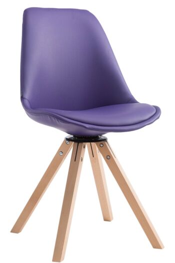 Frisa Chaise de salle à manger Cuir artificiel Violet 6x56cm 1