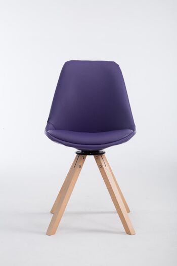 Frisa Chaise de salle à manger Cuir artificiel Violet 6x56cm 2