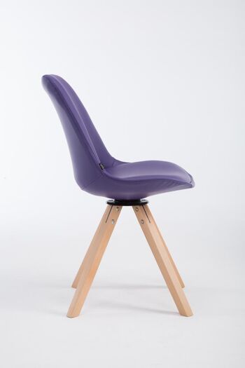 Frisa Chaise de salle à manger Cuir artificiel Violet 6x56cm 3