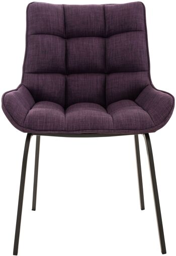 Chaise de Salle à Manger Brembio Tissu Violet 8x60cm 2