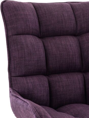 Chaise de Salle à Manger Brembio Tissu Violet 8x60cm 5