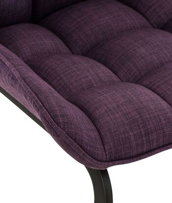 Chaise de Salle à Manger Brembio Tissu Violet 8x60cm 6