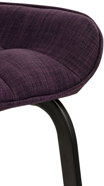 Chaise de Salle à Manger Brembio Tissu Violet 8x60cm 7