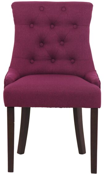 Mazzocco Chaise de salle à manger Tissu Violet 8x58cm 2
