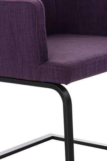 Placanica Chaise de Salle à Manger Tissu Violet 13x60cm 4