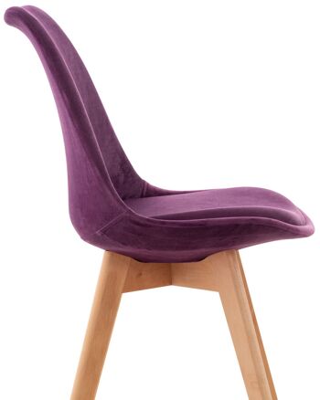 Sicciola Chaise de Salle à Manger Simili Cuir Violet 4x50cm 6