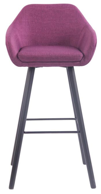 Mariano Lot de 2 Tabourets de Bar Tissu Violet 8x52cm 2