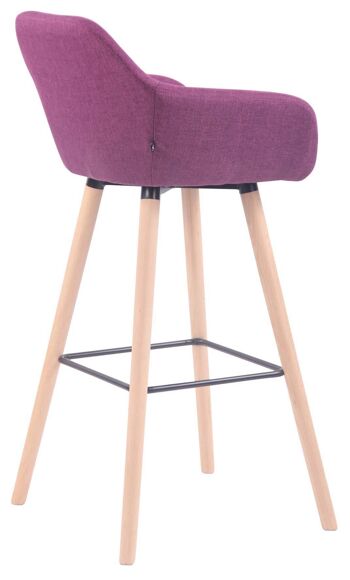 Malafede Lot de 2 Tabourets de Bar Tissu Violet 8x52cm 4