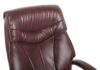 Ciriano Chaise de Bureau Cuir Artificiel Rouge 17x65cm 6