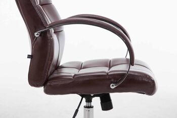 Casabona Chaise de Bureau Cuir Artificiel Rouge 18x51cm 2