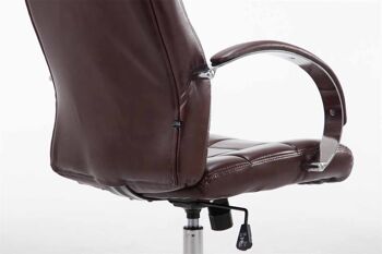 Casabona Chaise de Bureau Cuir Artificiel Rouge 18x51cm 3