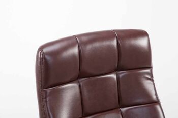 Casabona Chaise de Bureau Cuir Artificiel Rouge 18x51cm 4
