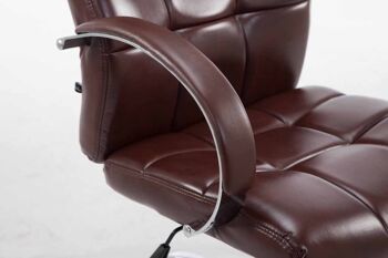 Casabona Chaise de Bureau Cuir Artificiel Rouge 18x51cm 5