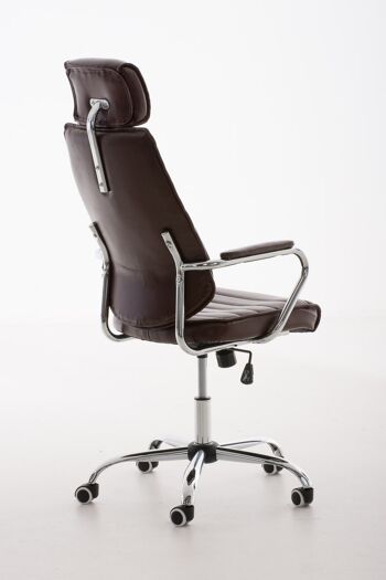 Bertuccia Chaise de Bureau Cuir Artificiel Rouge 16x67cm 3