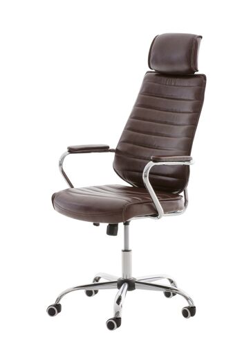 Salario Chaise de Bureau Cuir Artificiel Rouge 16x57cm 1