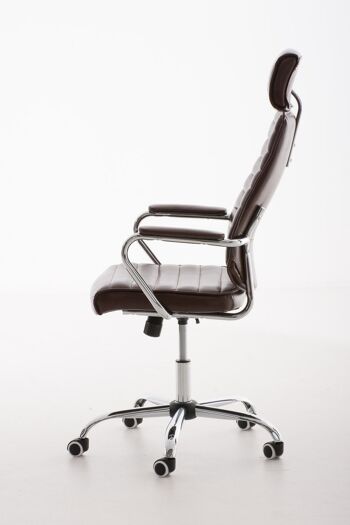 Salario Chaise de Bureau Cuir Artificiel Rouge 16x57cm 2