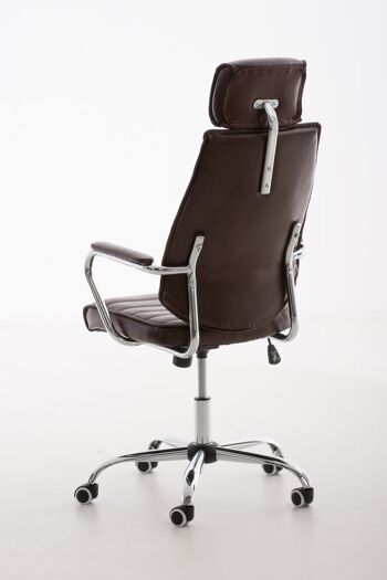 Salario Chaise de Bureau Cuir Artificiel Rouge 16x57cm 3
