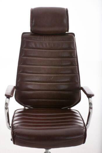 Salario Chaise de Bureau Cuir Artificiel Rouge 16x57cm 4