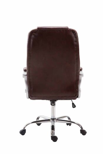 Chaise de bureau Passirano cuir artificiel rouge 16x70cm 4