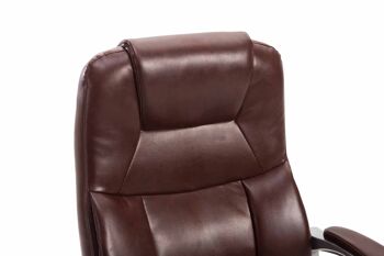 Fazzano Chaise de Bureau Cuir Artificiel Rouge 18x70cm 5