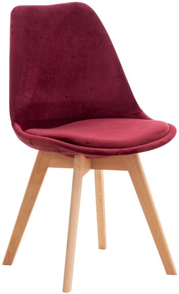 Carassai Chaise de salle à manger Cuir artificiel Rouge 4x50cm 1