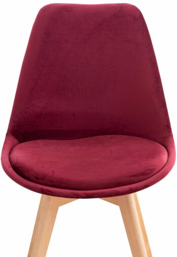 Carassai Chaise de salle à manger Cuir artificiel Rouge 4x50cm 4