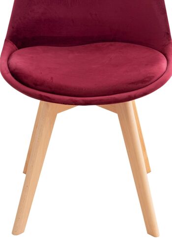 Carassai Chaise de salle à manger Cuir artificiel Rouge 4x50cm 6
