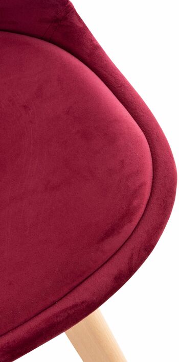 Carassai Chaise de salle à manger Cuir artificiel Rouge 4x50cm 7