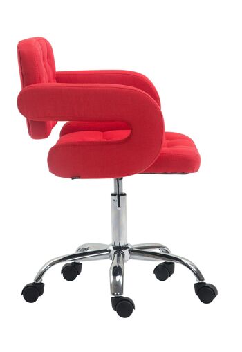 Chaise de bureau Edera tissu rouge 11x55cm 2