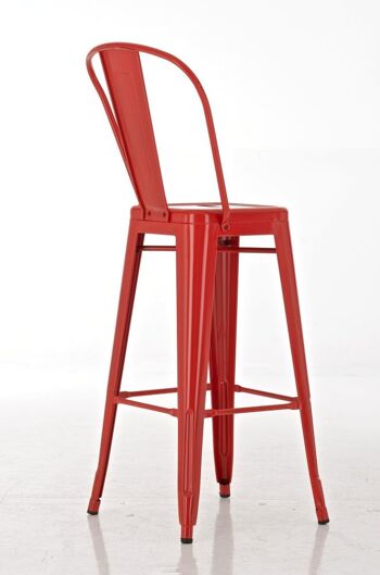 Tabouret de Bar Piale Métal Rouge 5x52cm 2