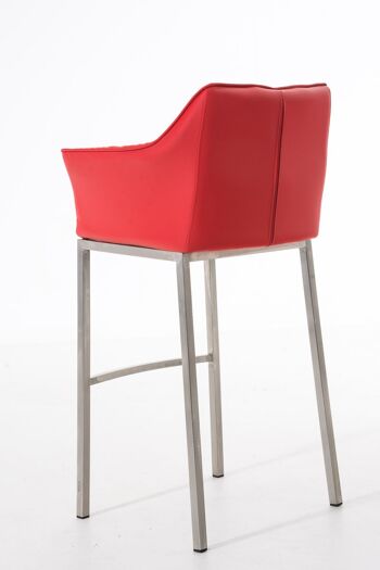 Togna Tabouret de Bar Similicuir Rouge 11x48cm 4