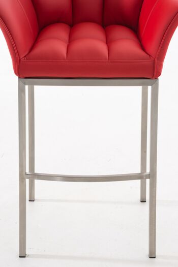 Togna Tabouret de Bar Similicuir Rouge 11x48cm 6