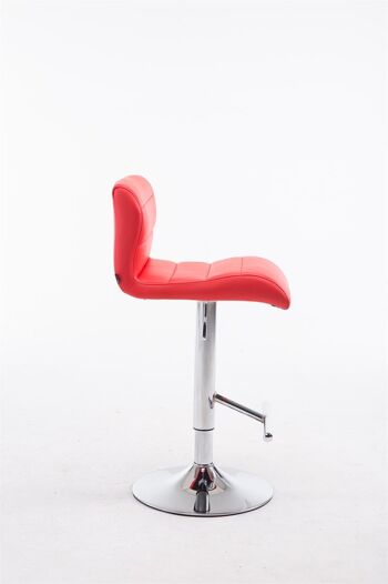 Sarno Tabouret de Bar Similicuir Rouge 7x48cm 3