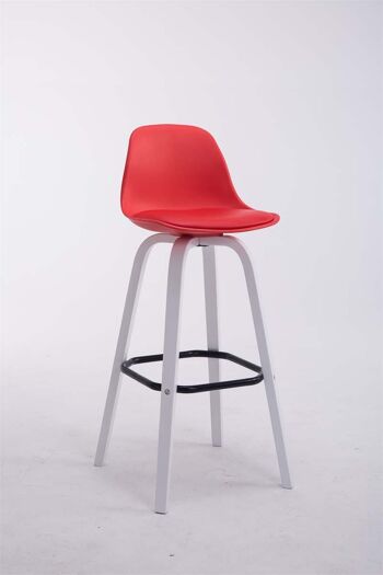 Tabouret de Bar Ricco Plastique Rouge 4x44cm 2