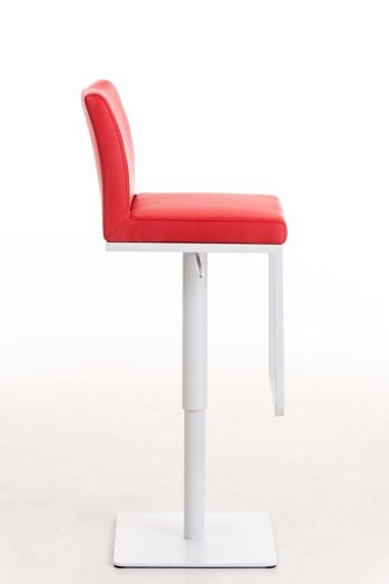 Tabouret de Bar Gorle Cuir Artificiel Rouge 18x44cm 3