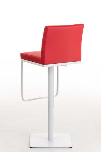 Tabouret de Bar Gorle Cuir Artificiel Rouge 18x44cm 5