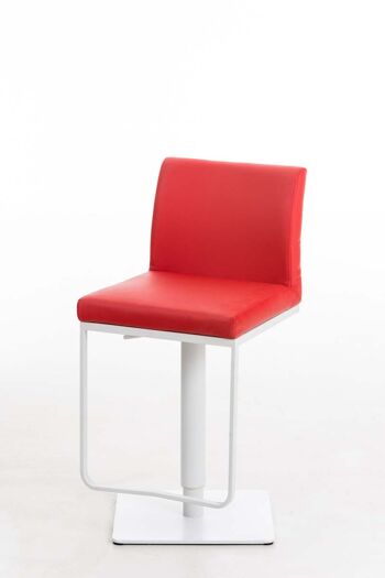 Tabouret de Bar Gorle Cuir Artificiel Rouge 18x44cm 6