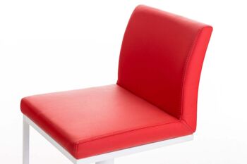 Tabouret de Bar Gorle Cuir Artificiel Rouge 18x44cm 8