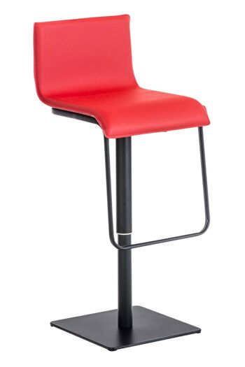 Tabouret de Bar Zogno Cuir Artificiel Rouge 14x46cm 1