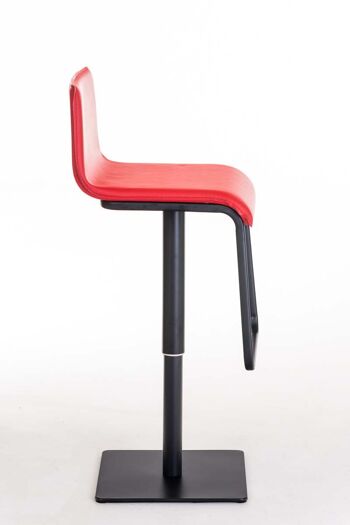 Tabouret de Bar Zogno Cuir Artificiel Rouge 14x46cm 3