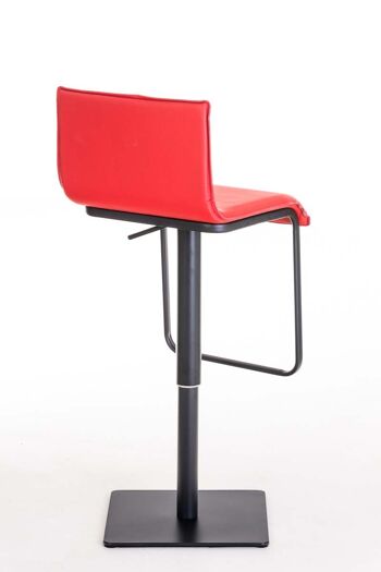 Tabouret de Bar Zogno Cuir Artificiel Rouge 14x46cm 4