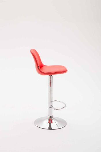 Tabouret Lupara Cuir Artificiel Rouge 6x43cm 3