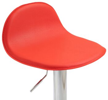 Orneta Tabouret de Bar Similicuir Rouge 5x41cm 6