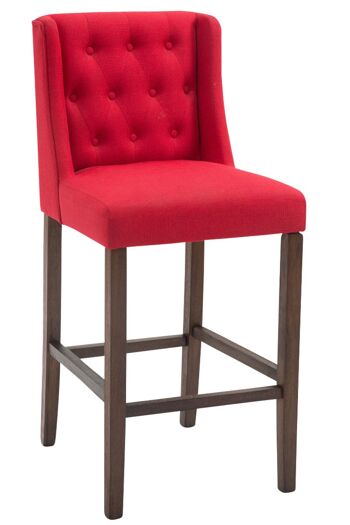 Pegara Tabouret de Bar Tissu Rouge 10x51cm 1