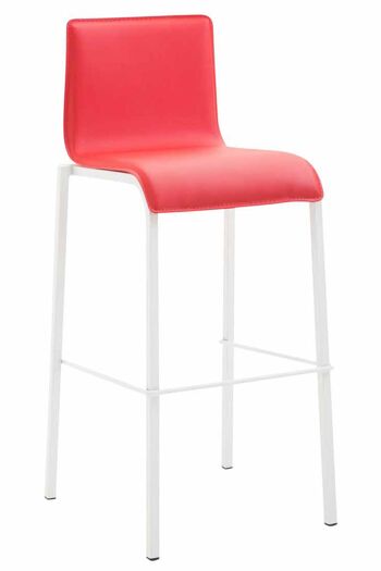 Tabouret de Bar Pontey Cuir Artificiel Rouge 7x45cm 1