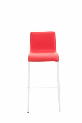 Tabouret de Bar Pontey Cuir Artificiel Rouge 7x45cm 2