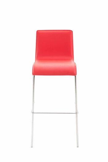 Tabouret Racale Similicuir Rouge 7x45cm 2