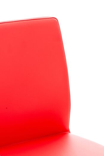 Ornago Tabouret de Bar Cuir Artificiel Rouge 17x49cm 6