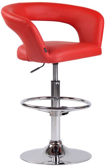 Renate Tabouret de Bar Similicuir Rouge 7x47cm 1